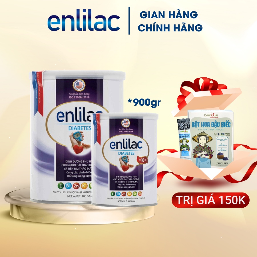 Sữa tiểu đường Enlilac Diabetes 2 Lon 900g