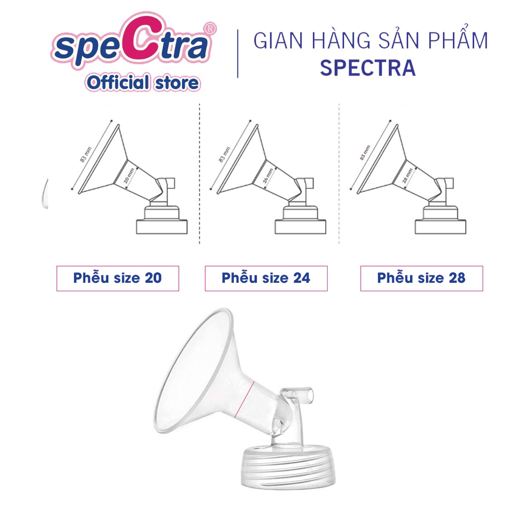 Ảnh Phễu Hút Sữa Spectra Chính Hãng (Size 16/20/24/28mm) 4