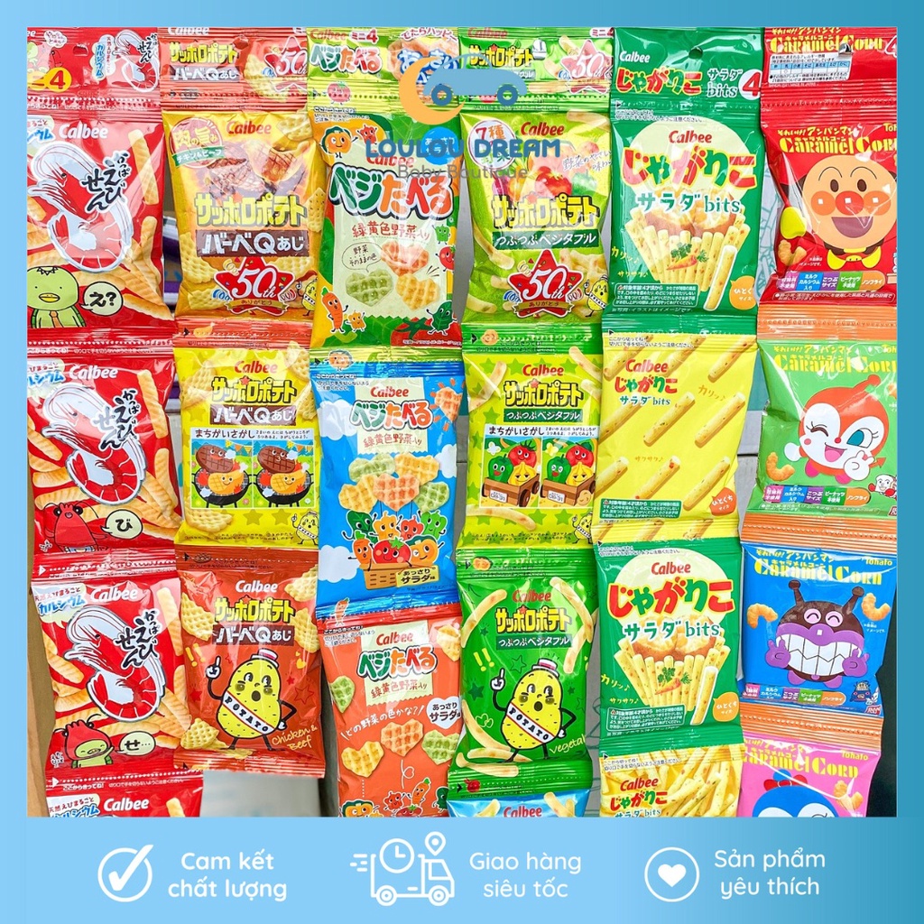 Snack bim bim Nhật rau củ Calbee/Tohato cho bé | Shopee Việt Nam