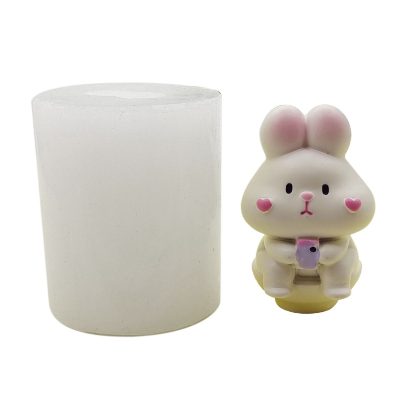 Khuôn Silicon Làm Đồ Trang Trí DIY Hình Thỏ Dễ Thương