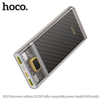 Pin dự phòng Hoco J103 10000mAh QC3.0 22.5W, PD TypeC 20W, Màn hình LCD (Xám) - Phụ Kiện Nhất Tín