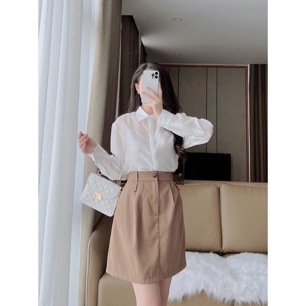 Ảnh De Leah - Chân Váy Kaki Mini - Thời Trang Thiết Kế 1