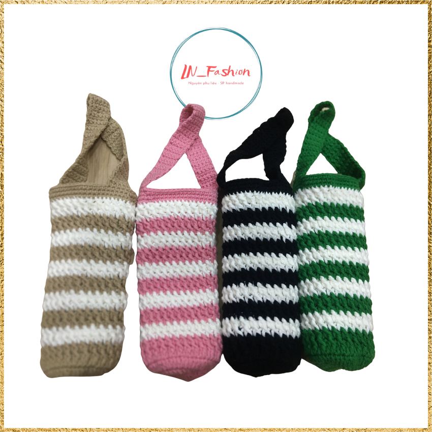 Túi Len Đựng Bình Giữ Nhiệt Handmade | Túi Đựng Ly Giữ Nhiệt | Túi Đựng Chai Nước Len Milk