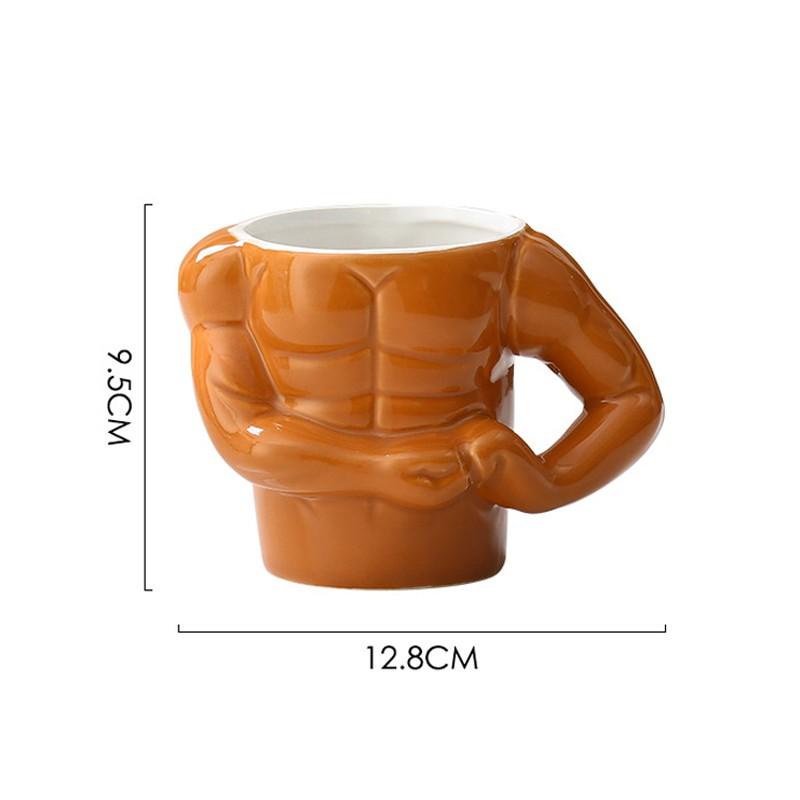 Ly Sứ Hình Cơ Bắp 6 Múi Cho Gymer – Cốc Cafe Độc Lạ Tặng Bạn Trai Đam Mê Gym