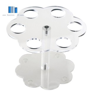 1 Giá Đỡ Kem Ốc Quế 6 Lỗ Bằng Acrylic Trong Suốt