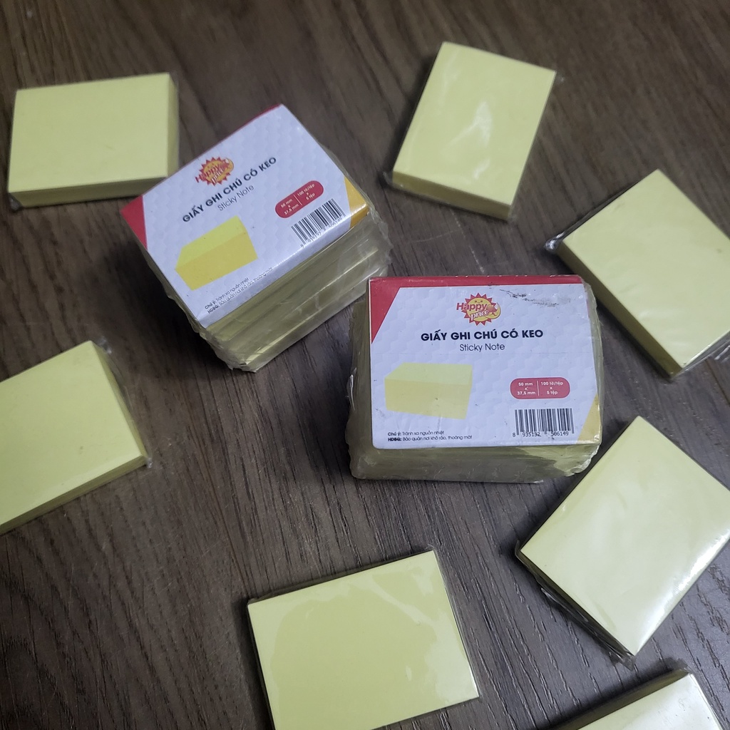 Combo 5 xấp giấy ghi chú Happy Price 50mm x 75mm (100 tờ Combo 5 xấp giấy ghi chú Happy Price 50mm x 75mm (100 tờ