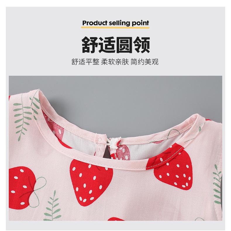 Công Chúa Áo Vest Đầm Giữa Lớn Trẻ Em Bé Gái Cotton Lụa Đầm Cotton Lụa Phong Cách Phương Tây Đầm Mùa Hè Bé Gái Phiên Bản Hàn Quốc Trẻ Em Phong Cách Mới