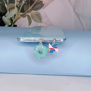 Nút Bịt Chống Bụi Cho Cổng Sạc Điện Thoại / Tai Nghe Hình Bánh Donut diy