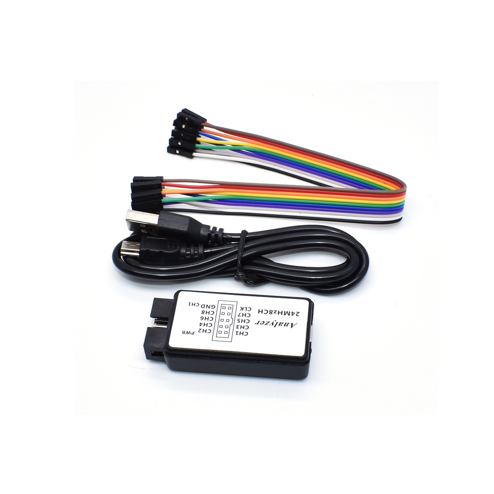 Testeur Circuit électronique Analyseur Logique USB 24 MHz 8 Canaux - Pour Débogage ARM, FPGA, Projets électroniques (M100) Analyseur 8 Canaux ARM FPGA