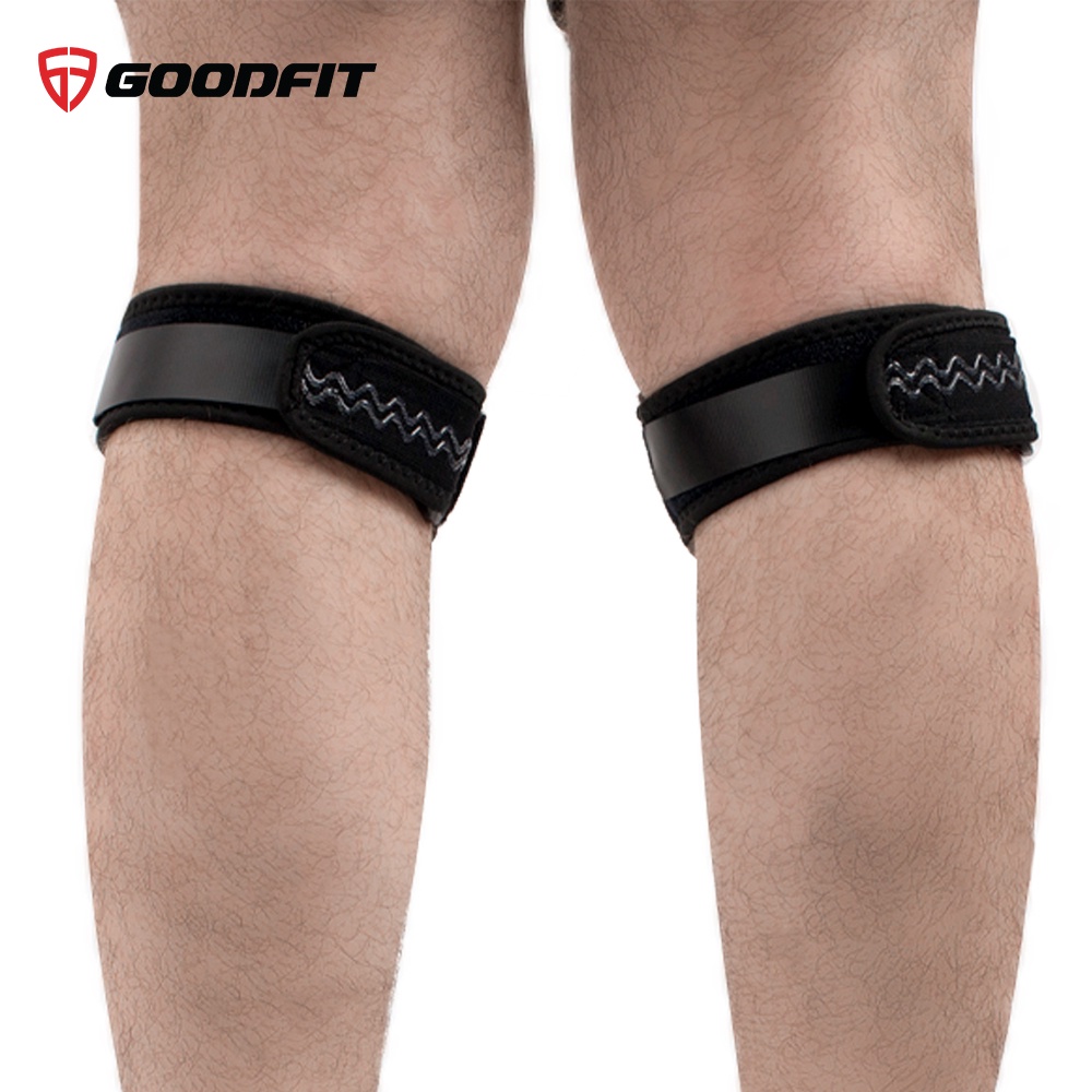Bó gối thể thao cao cấp GoodFit GF516K với đệm bảo vệ dày dặn, silicone chống trượt tốt