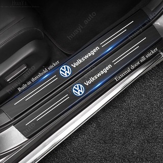 Cửa Xe Ngưỡng Sill Bảo Vệ Phía Sau Thân Xe Ốp Lưng Bảo Vệ Miếng Dán Đề Can Cho Xe Volkswagen Polo Cáo Gol Up Golf Beetle Santana Sagitar Tiguan Passat Touran Jetta Caddy Shsran Vento