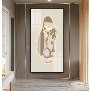 Tranh Hoa Nghệ Thuật Hiện Đại (50x100cm) - Tranh Treo Tường Laminate Tráng Gương