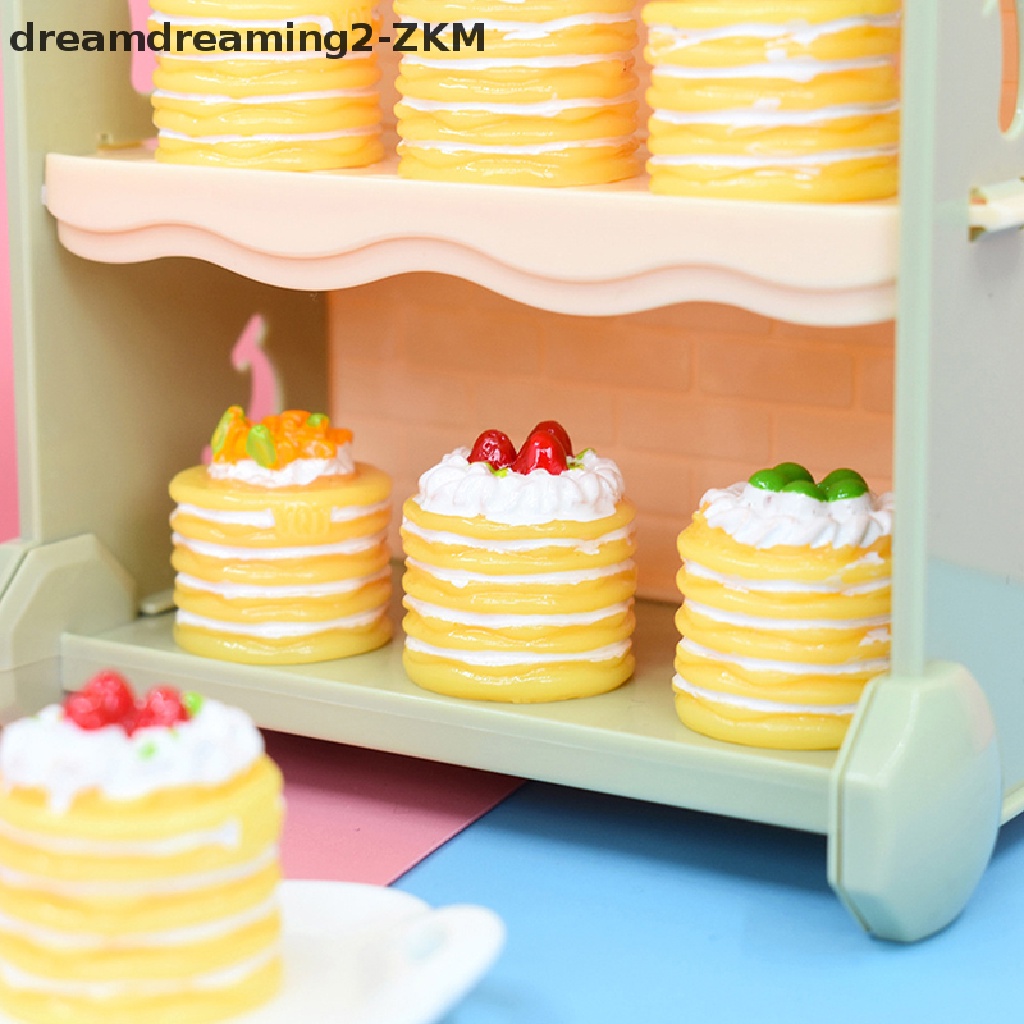 [dreamdreaming] 2 Chiếc Tỉ Lệ 1 / 6 Nhà Búp Bê Bánh Thu Nhỏ Bánh Mì Tự Làm Món Tráng Miệng [zkm]