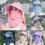 EBINLANDS Người Cá Mũ Nữ Vành Rộng Chống Tia UV Mũ Bóng Thoáng Khí