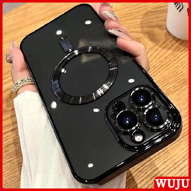 WUJU Ốp Lưng Điện Thoại Mềm Trong Suốt Chống Sốc Từ Tính Cho iPhone 17 16 15 14 13 12 11 Pro Max Plus Air ốp lưng