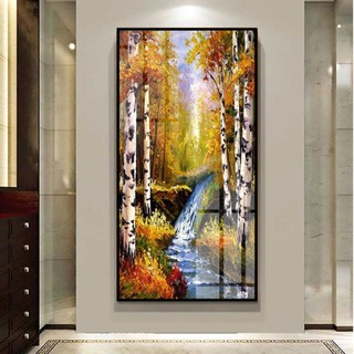 Tranh Sơn Dầu Phong Cảnh Hữu Tình - Tranh Treo Tường Laminate Tráng Gương