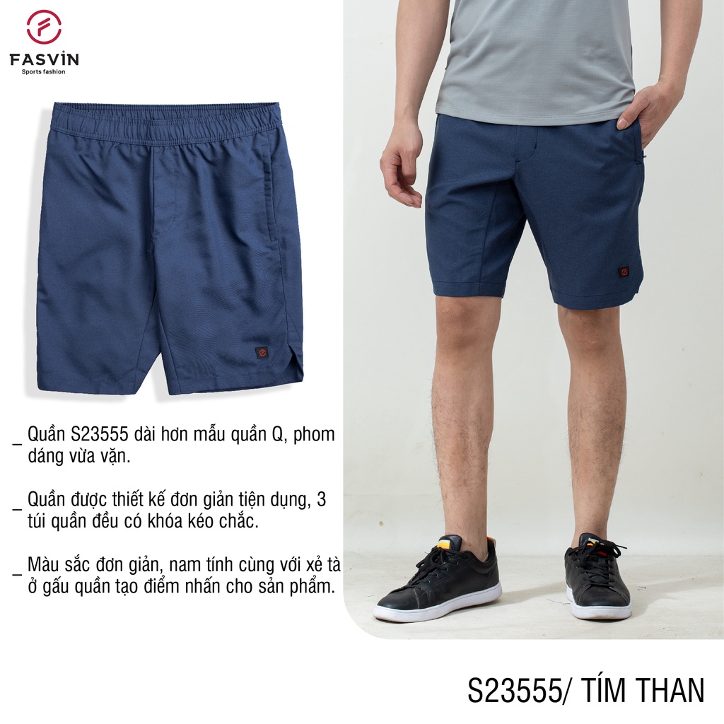 Quần Short Nam Cao Cấp FASVIN Vải Xịn Đẹp Hàng Nhà Máy Chất Lượng Cao S23555