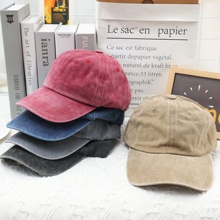 Mũ Lưỡi Trai Denim Màu Sắc Đơn Giản Phong Cách Vintage