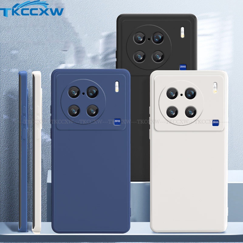 Ốp Điện Thoại TPU Dẻo Vuông Màu Kẹo Ngọt Tươi Tắn Đơn Giản Cho Vivo X90 X80 X70 X60 Pro