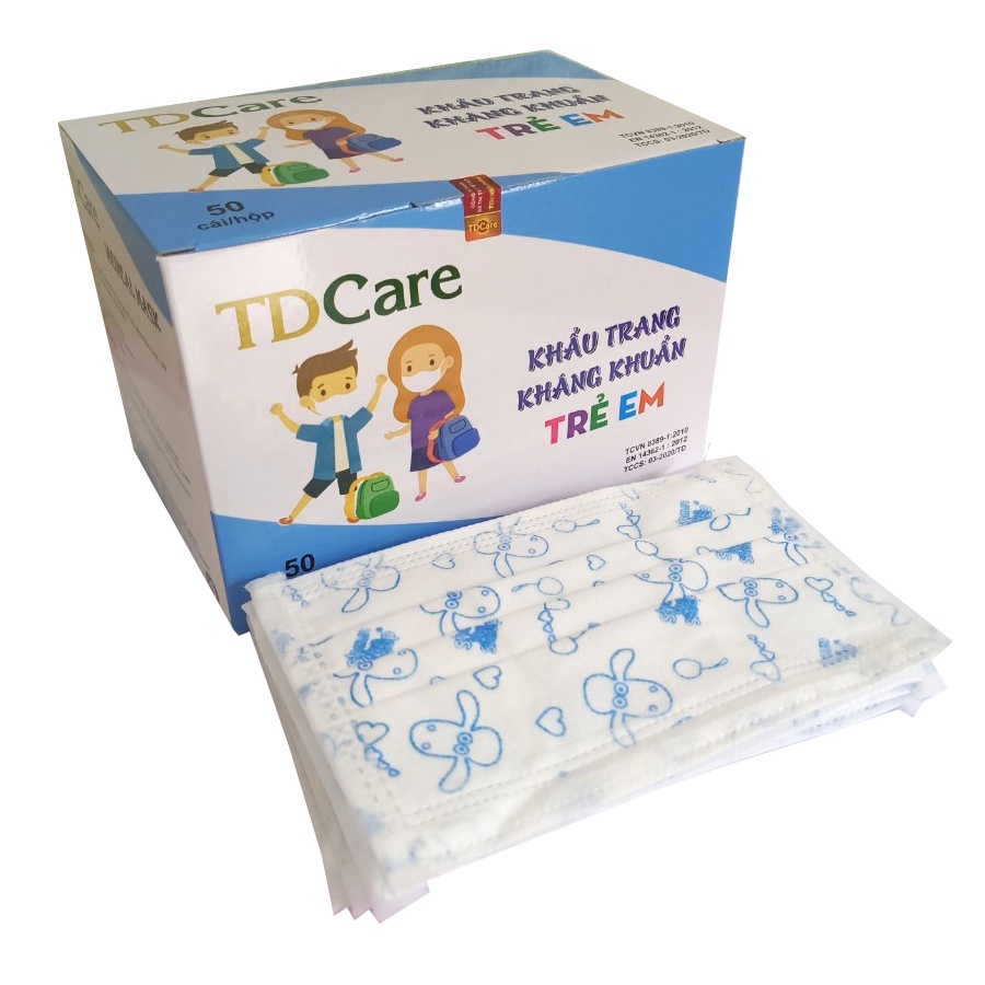 Hộp 50 Cái Khẩu TRang Y Tế Bé, Phù Hợp Từ 2-10 Tuổi