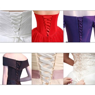 XY Váy Cô Dâu Corset Lưng Bộ Dây Buộc 2 8Meter Satined Ruy Băng Dây Buộc Cho Váy Cưới Thay Thế Đầm Thắt Lưng
