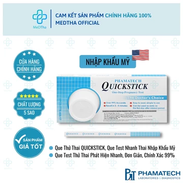 Que Thử Thai QuickStick - Que Thử Phát Hiện Sớm, Test Thai Nhanh, Tiện Lợi, Chính Xác (Hộp 1 Que)