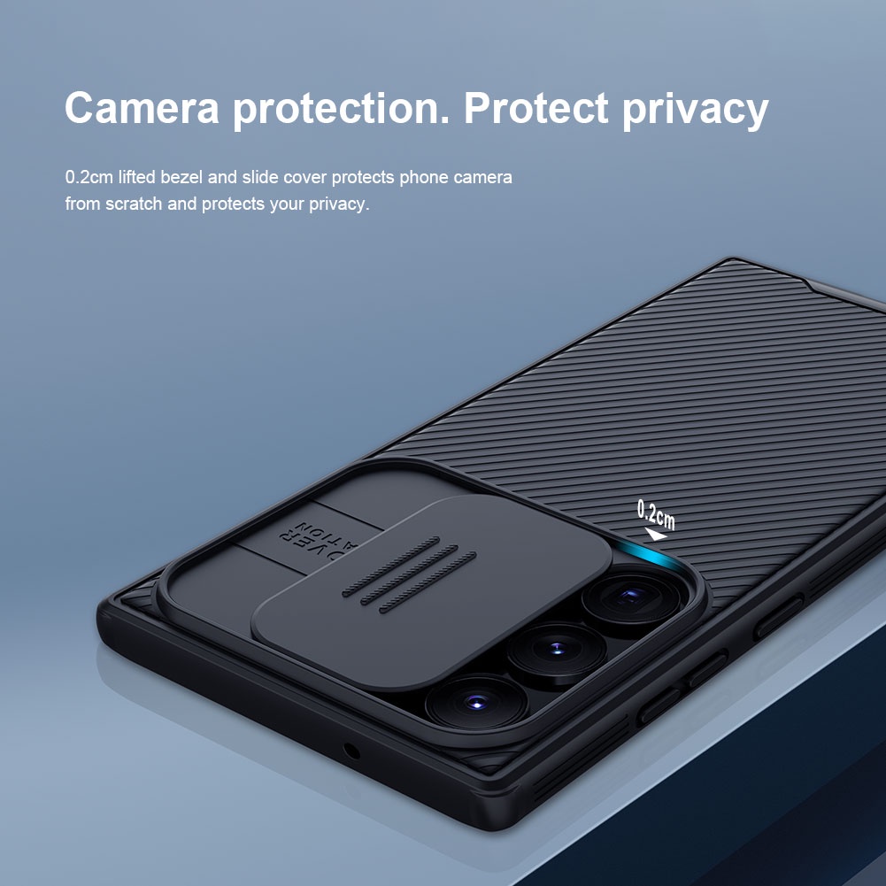Nillkin Cho Samsung Galaxy S22 Ultra / Plus / S22 + / S23 Ultra Camshield Pro PC Bảo Vệ Ống Kính Máy Ảnh Trượt Trượt Chống Sốc Chống Rơi Ốp Lưng Cứng Vỏ Điện Thoại Vỏ Bảo Vệ