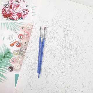 XẢ HÀNG - Tranh tô màu theo số, Tranh sơn dầu số hóa tự tô Madoca có khung, kích thước 40x50cm