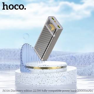 Pin Dự Phòng Hoco J103A 20000mAh QC3.0 22.5W, PD TypeC 20W, Màn hình LCD (Xám)