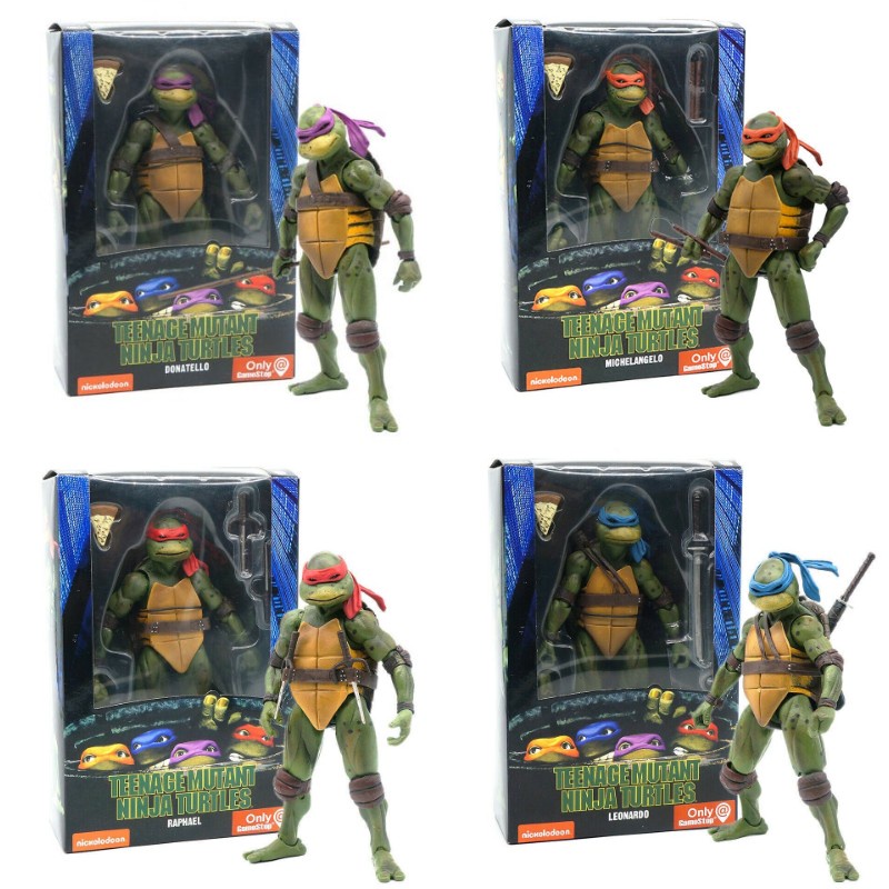 7 "Neca Đồ Chơi Mô Hình Thiếu Niên Đột Biến Ninja Nhân Vật Rùa Hành Động