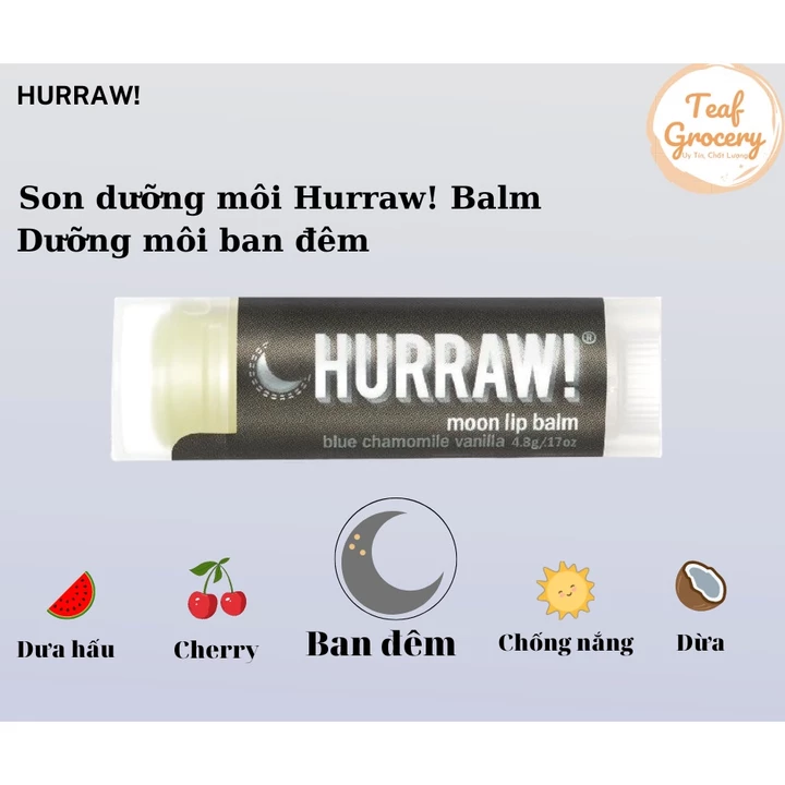 Son dưỡng môi (ban đêm)_HURRAW! MOON LIP BALM_4.8g
