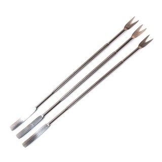 Ấm cúng 3 Chiếc Bạc Hải Sản Nĩa Dụng Cụ Hộ Gia Đình Thép Không Gỉ Tôm Hùm Đai Ốc Nĩa