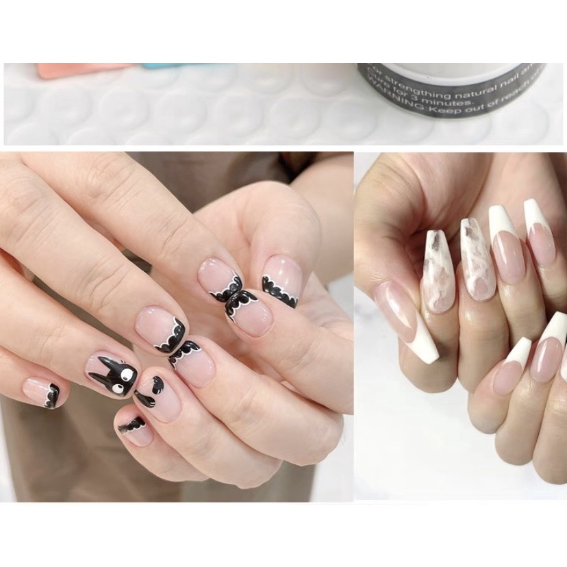 Gel in , Gel vẽ nail đen trắng siêu đặc