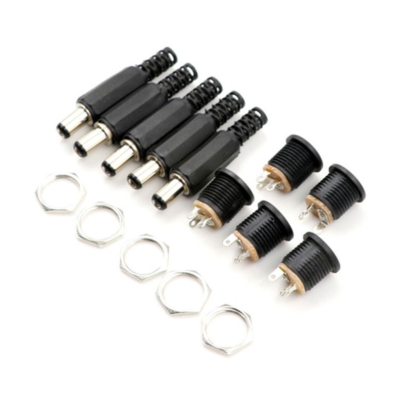 Pealike 15 Chiếc Cho DC Cắm Điện 5 5x2 1 Mm Cho DC Cắm 5 5-2 1 Loại Dây Tiêu Chuẩn Chiều Dài 9 Mm Cho DC Nam Cắm Điện Suppl