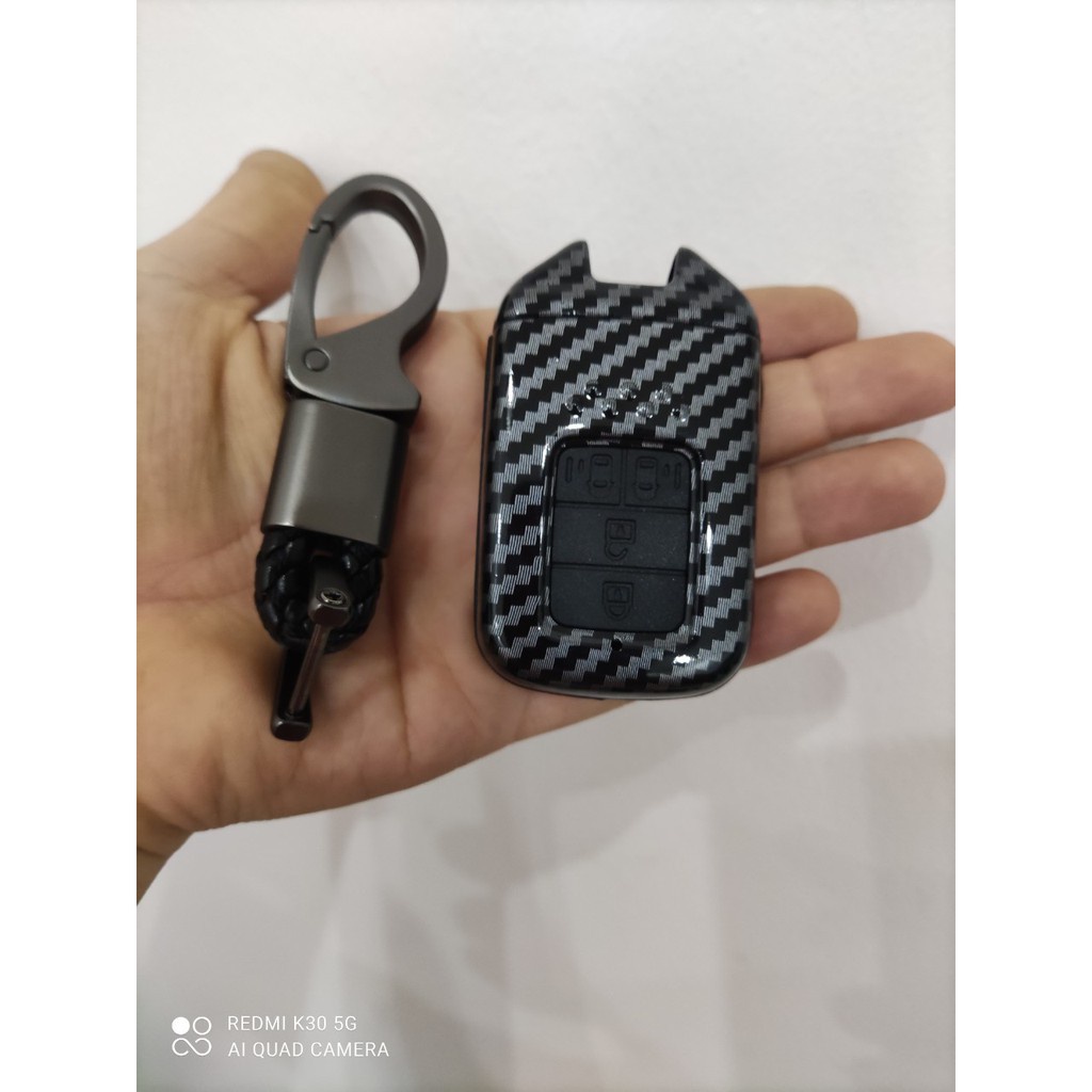 Ốp chìa khóa ô tô Honda CRV, Civic, Honda City.Chìa 3 nút, Chất liệu nhựa ABS vân carbon cao cấp