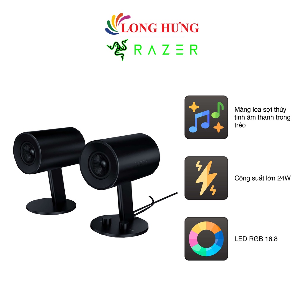 Loa vi tính Razer Nommo Chroma 2.0 Gaming Speakers RZ05-02460100-R3A1 -  Hàng chính hãng | Shopee Việt Nam