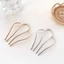 DELMER Kim Loại Tóc Dính Vintage Cổ Đơn Giản Hình Chữ M Dệt Tóc Hiện Vật Nữ Phong Cách Hàn Quốc Mũ