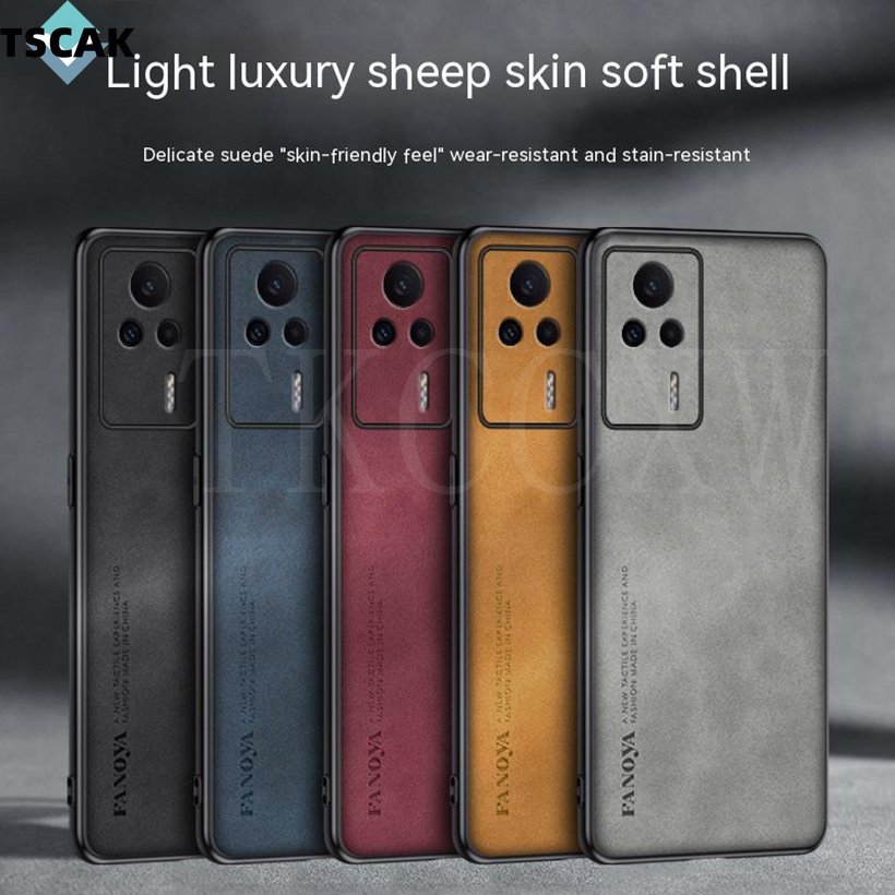Ốp Điện Thoại Da Cừu Silicone Mỏng Thời Trang Vintage Cho Redmi K60 Pro K60E K30 K20 Pro A1 + 10C 10A