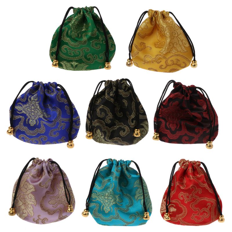 Túi đựng trang sức cao cấp PPY Túi dây rút lụa Túi du lịch lụa truyền thống