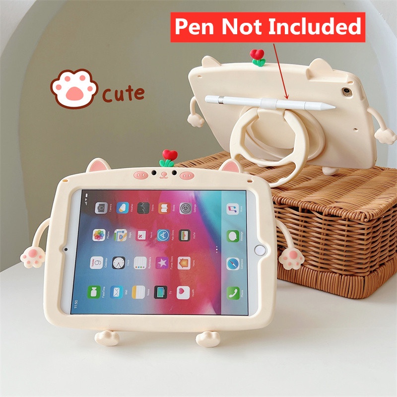 Ốp Máy Tính Bảng Cao Su Mềm Chống Sốc Có Giá Đỡ Xoay Cho Samsung Tab A7 Lite 8.7inch 2021 T220 T225 A8 10.5inch 2022 X200 X205 2021