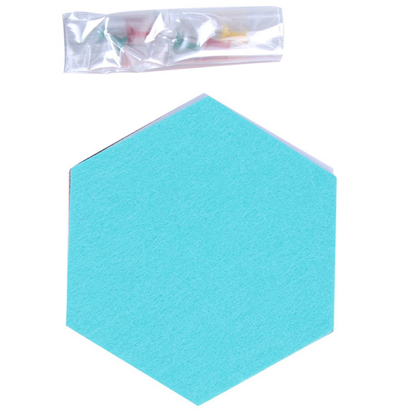 Bộ 6 Tấm Pin Hình Lục Giác Tự Dính Bản Tin Ghi Nhớ Ảnh Cork Ban Nhiều Màu Sắc Bọt Tường Trang Trí Gạch Với 6 Kẹp 5.5 x 5 x 0.2 Inch