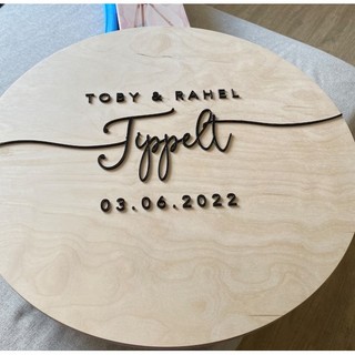 Bảng Ký Tên wedding chữ gỗ nổi đủ size 40cm 50cm 60cm  | hình tròn |Bảng ký tên| THAO WEDDING Guestbook Mẫu 0790