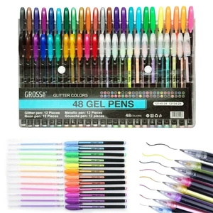Set 48 Bút Gel Kim Tuyến Nhiều Màu Sắc Dùng Vẽ Tranh Nghệ Thuật