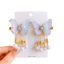Mya Dangling Trang Trí Tóc Barrettes Cho Bé Gái Vintage Tóc Bun Bên Kẹp Mũ Đội Đầu