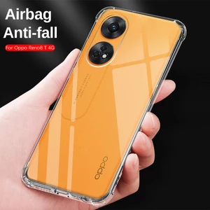 Ốp Điện Thoại Silicon Mềm Trong Suốt Bảo Vệ Camera Cho OPPO Reno8 T Reno9 Pro + 4G 5G A98 A78 A58 A17 A17K 5G