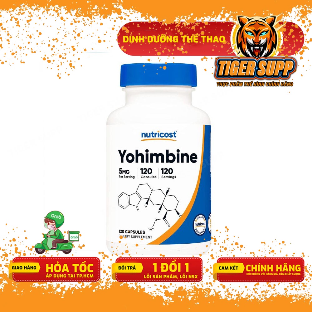 Nutricost Yohimbine 5mg – Hỗ Trợ Tăng Năng Lượng Và Thể Lực