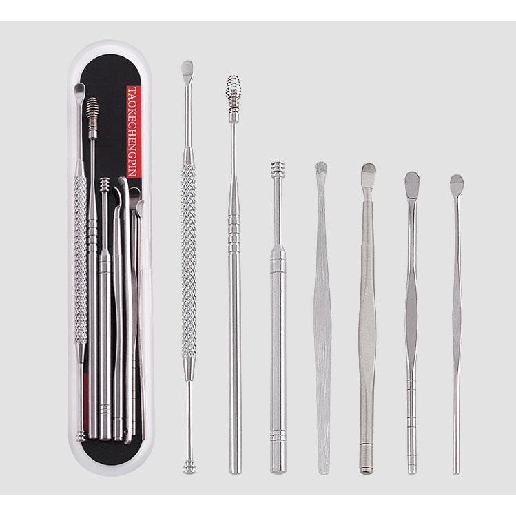 Bộ dụng cụ lấy ráy tai inox 6 món nhỏ gọn kèm hộp | Shopee Việt Nam