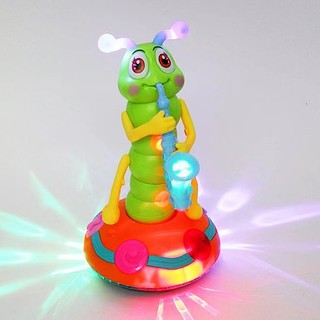 Đồ Chơi Kèn saxophone Điện Tử Hình Sâu Có Đèn Và Nhạc Cho Bé 1-3 Tuổi