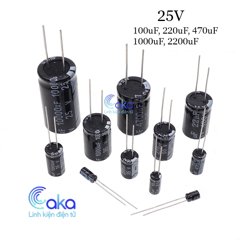 Condensatori Alluminio 25 Volt Lotto Condensatori Elettrolitici 25V - Valori Da 1000uF A 10000uF, Per Riparazioni Elettroniche Daikin 9000