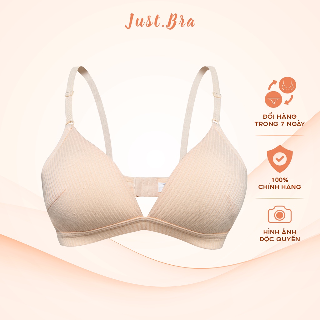 Áo ngực mút mỏng Just Bra chất liệu thun gân mềm mại, mút mỏng thông hơi thoáng khí AB393 spe